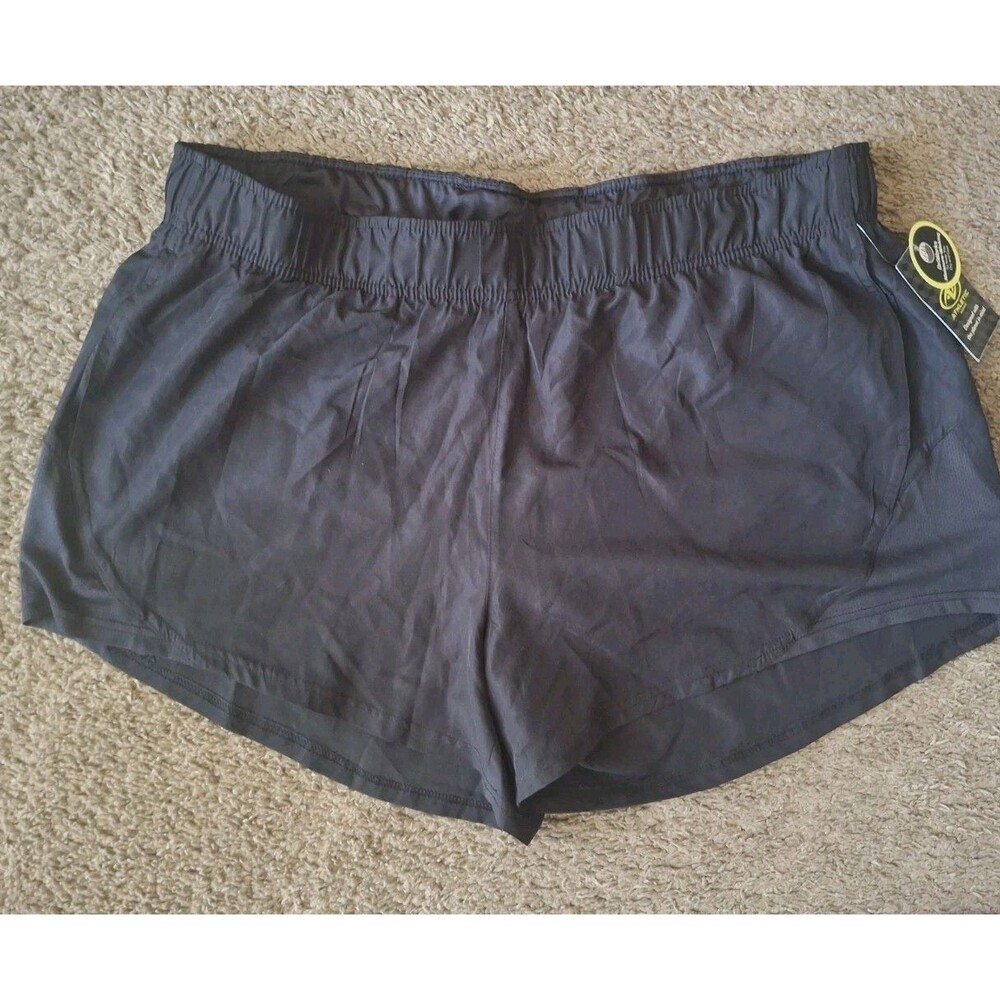 Athletic Works Core Running Shorts Black Women's Size 3X XXXL Moisture Wick NEW